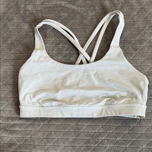 Lululemon Athletica light grey Cross-Back Sports Bra